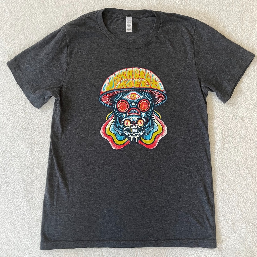 Umphreys McGee "Hindsight" 2020 Tour Gray Medium T-Shirt Cotton Poly Blend Band‎
